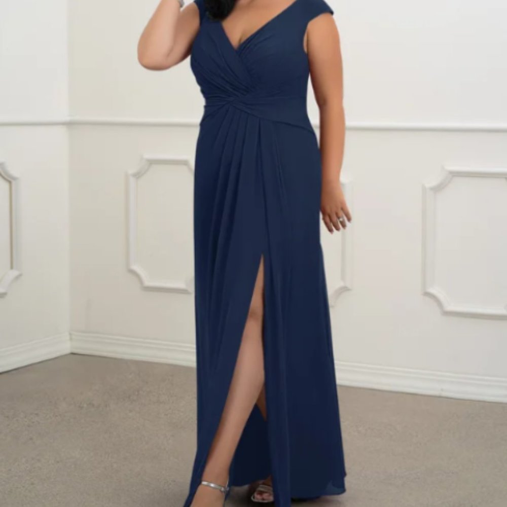 Azazie Mother of the Bride Dress - Sally - Dark Navy
